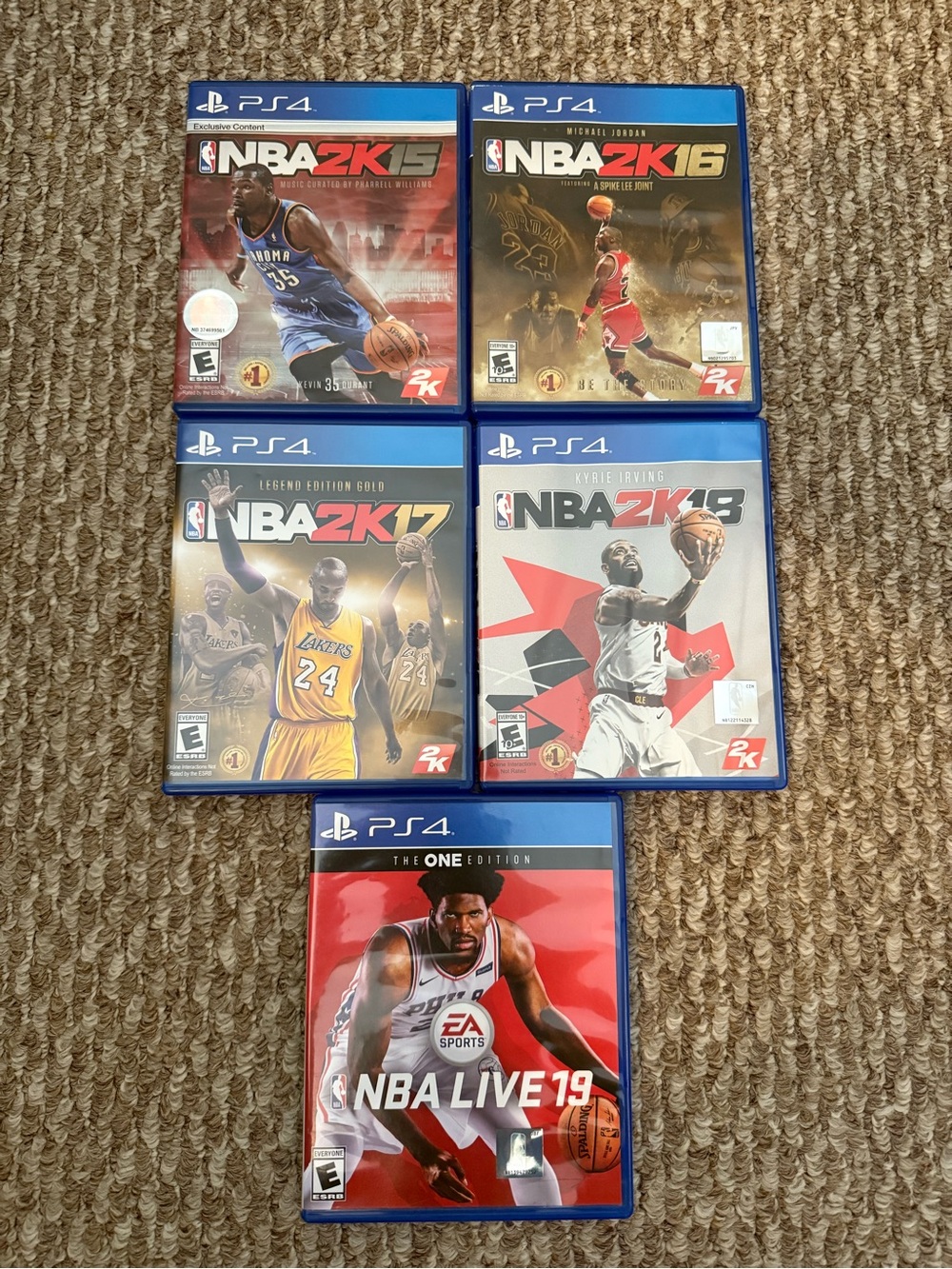 PS4 NBA 2k Lovers! NBA 2k15 - NBA Live 19 complete set